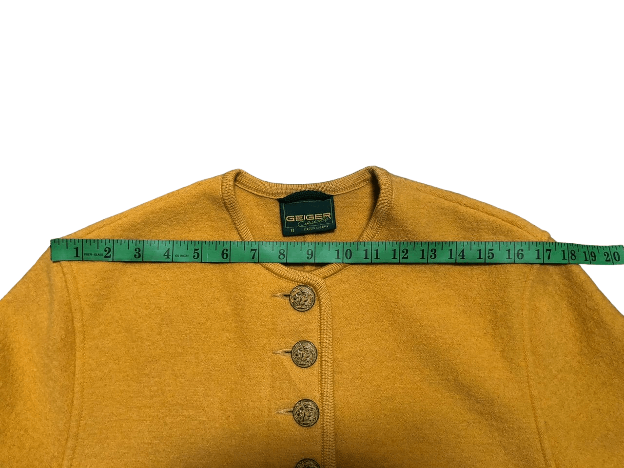 Kurt Geiger Vintage Geiger Wool Yellow Button Jacket Size M / US 6-8 / IT 42-44 - 17 Thumbnail
