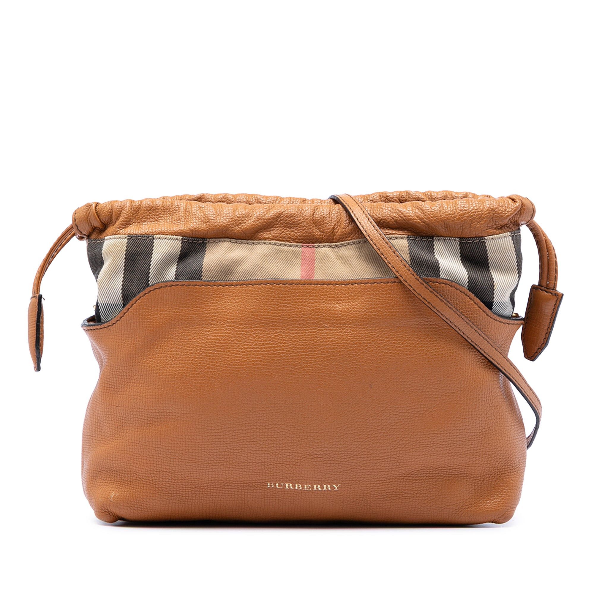 Burberry House Check Canvas and Calfskin Little Crush Crossbody Size ONE SIZE - 1 Thumbnail