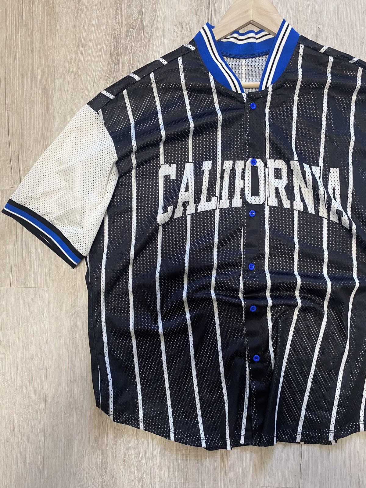 Vintage Mesh Shirt California Logo Rugby Style Size US L / EU 52-54 / 3 - 2 Thumbnail