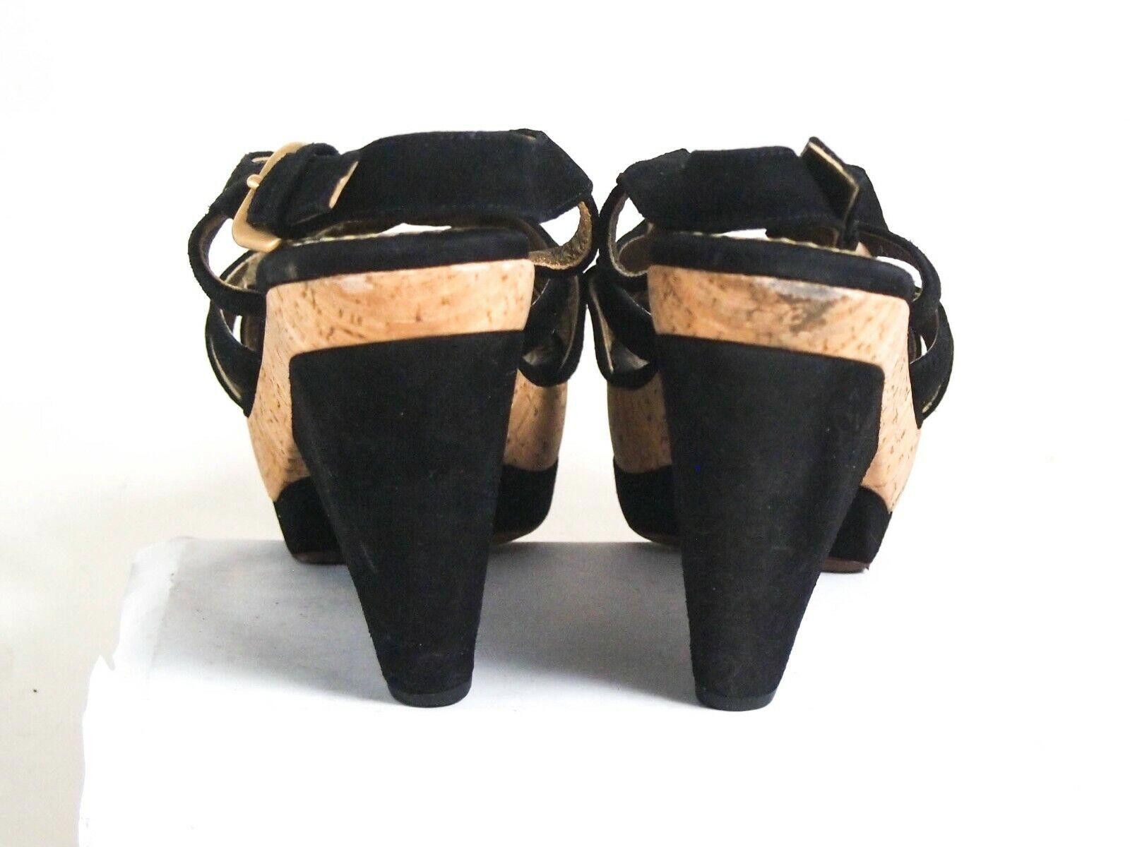 Prada Prada Plateau Sandals Black Suede Studded US 9 EU 39 $720 Size US 9 / IT 39 - 6 Thumbnail