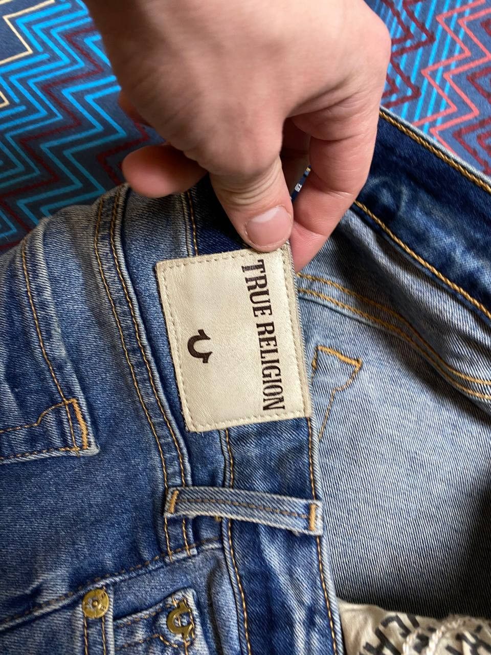 True Religion × Vintage Vintage True Religion Faded Denim Jeans Pants Size 31" - 5 Thumbnail