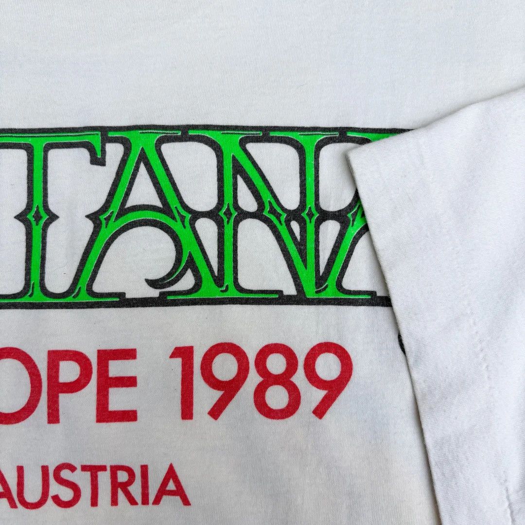 Band Tees Carlos Santana 1989 80s Vintage Euro Tour Band Rare T-Shirt Size US L / EU 52-54 / 3 - 5 Thumbnail