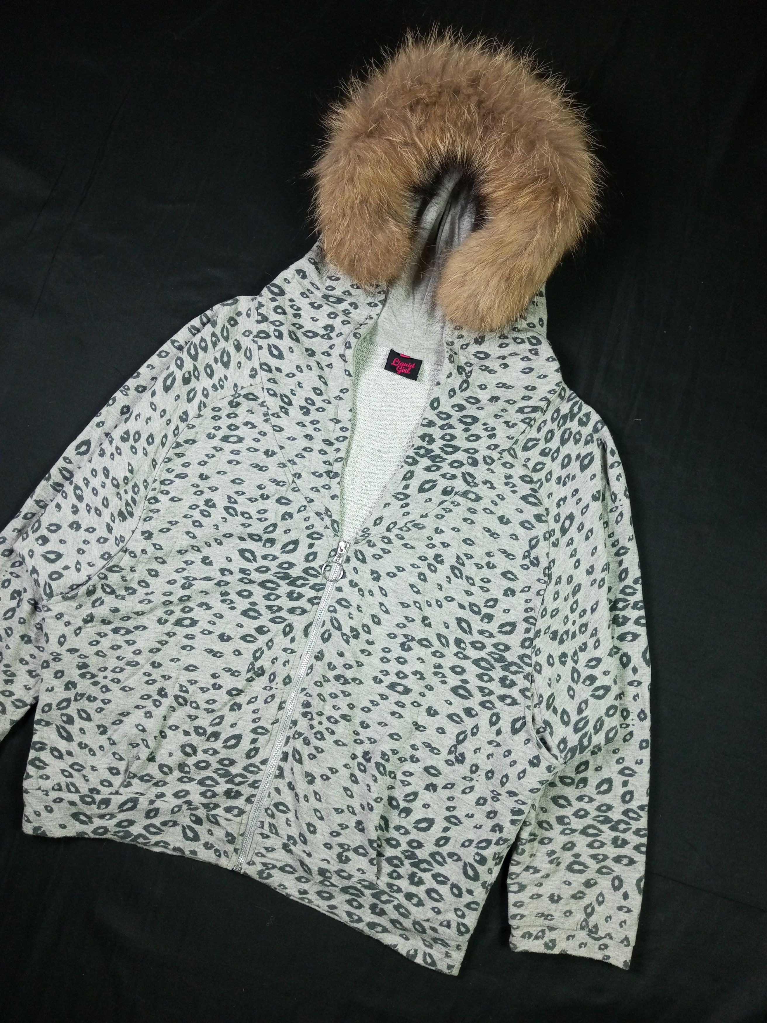 If Six Was Nine Liquid Girl leopard Bat Wing Fur Hoodie Size US XXL / EU 58 / 5 - 2 Thumbnail