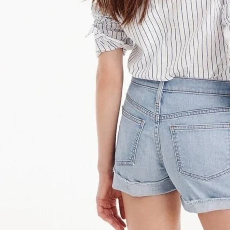 J.Crew J Crew Denim Button Fly Cut Off Denim Shorts Womens 27 Size 27" / US 4 / IT 40 - 7 Thumbnail
