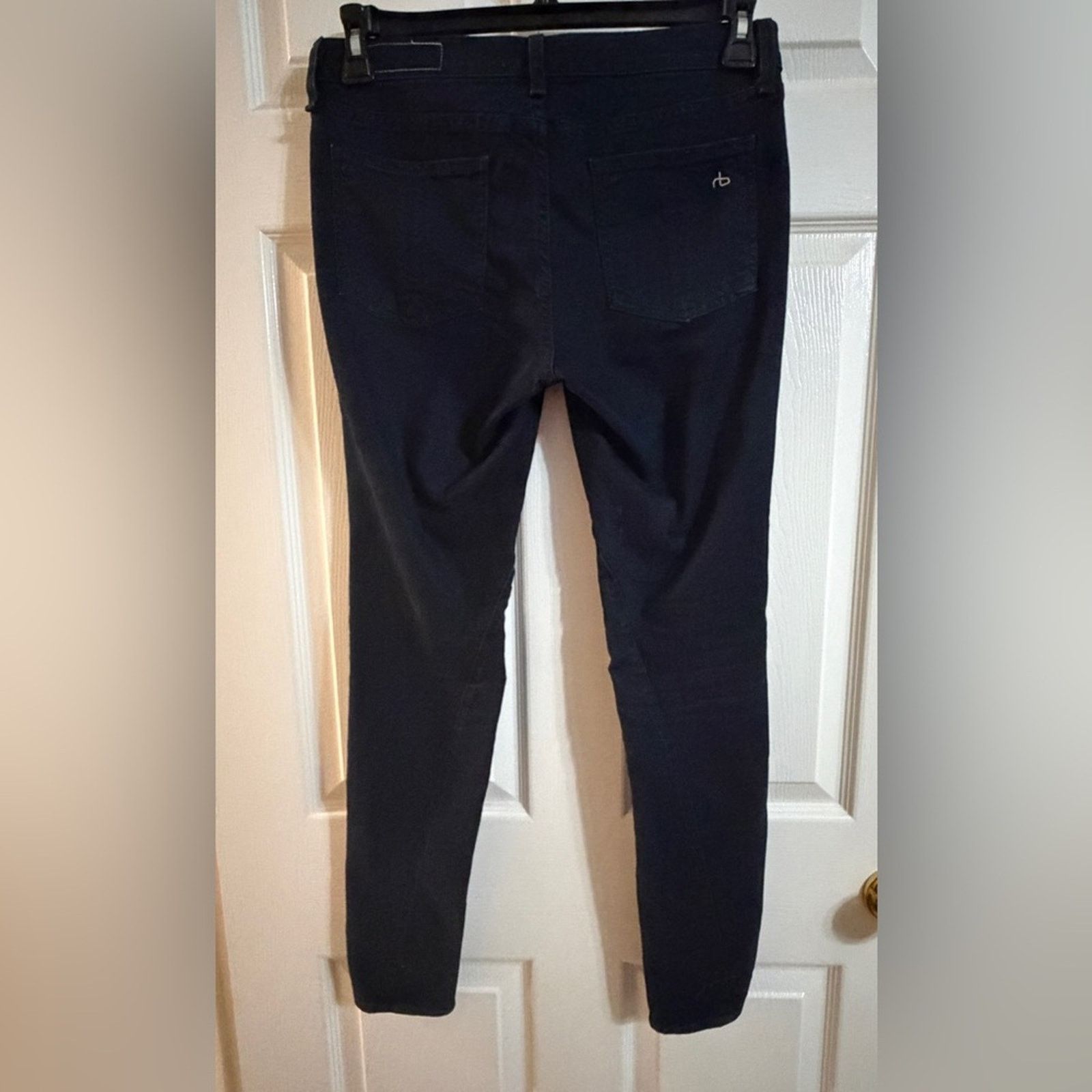 Rag & Bone rag & bone Moto Jeans Women Size 30 Black Biker Knee Stretch Size 30" / US 8 / IT 44 - 2 Thumbnail