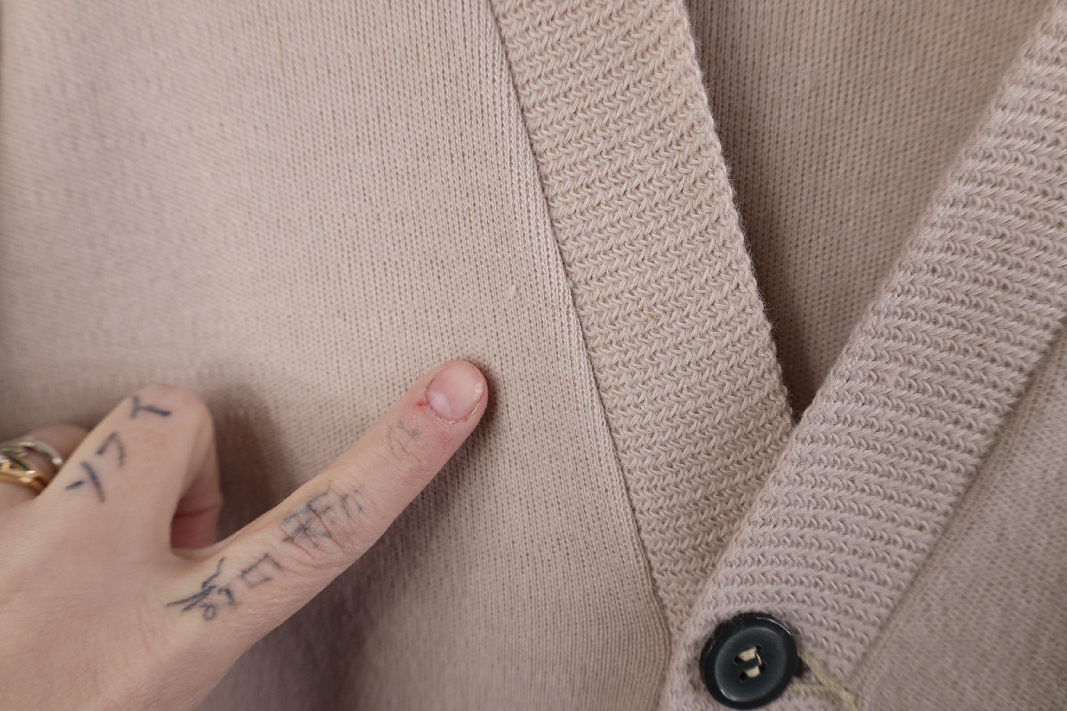 Vintage Vintage 50s Penneys Knit Button Cardigan Sweater Taupe USA Size US XXL / EU 58 / 5 - 4 Thumbnail