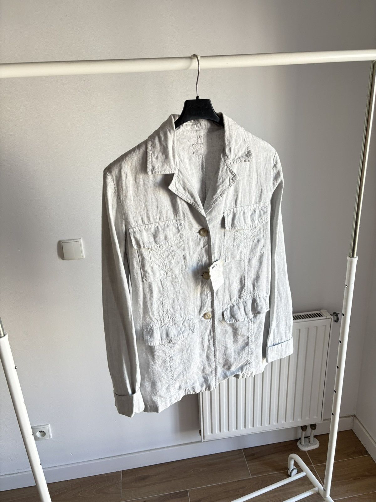 120% Lino 120% Lino Womens Grey Blazer 100% Linen New With Tags Size M / US 6-8 / IT 42-44 - 8 Thumbnail