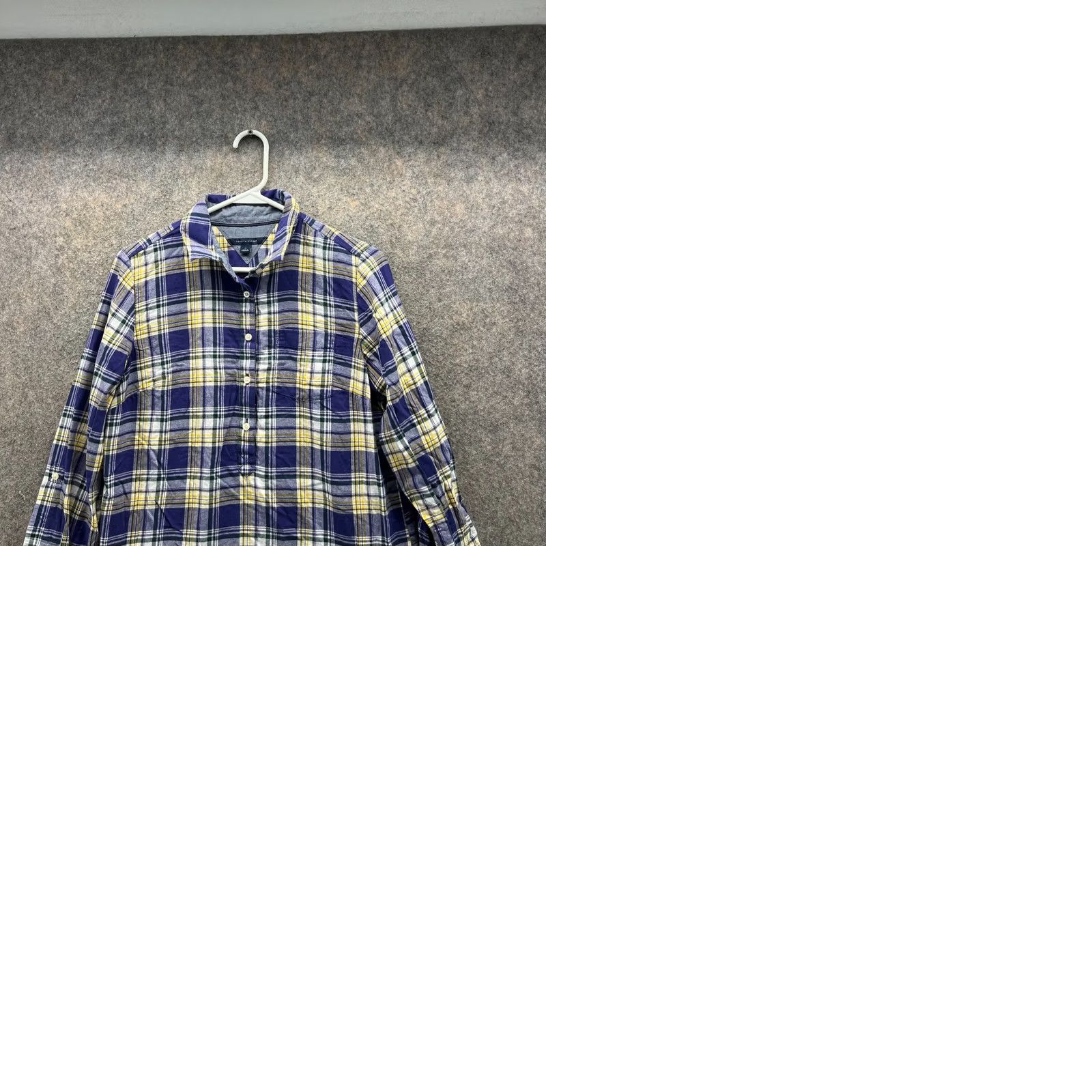 Tommy Hilfiger Tommy Hilfiger Shirt Women Medium Yellow Blue Plaid Casual Button Down Preppy Shirt - Womens Medium Size M / US 6-8 / IT 42-44 - 9 Thumbnail