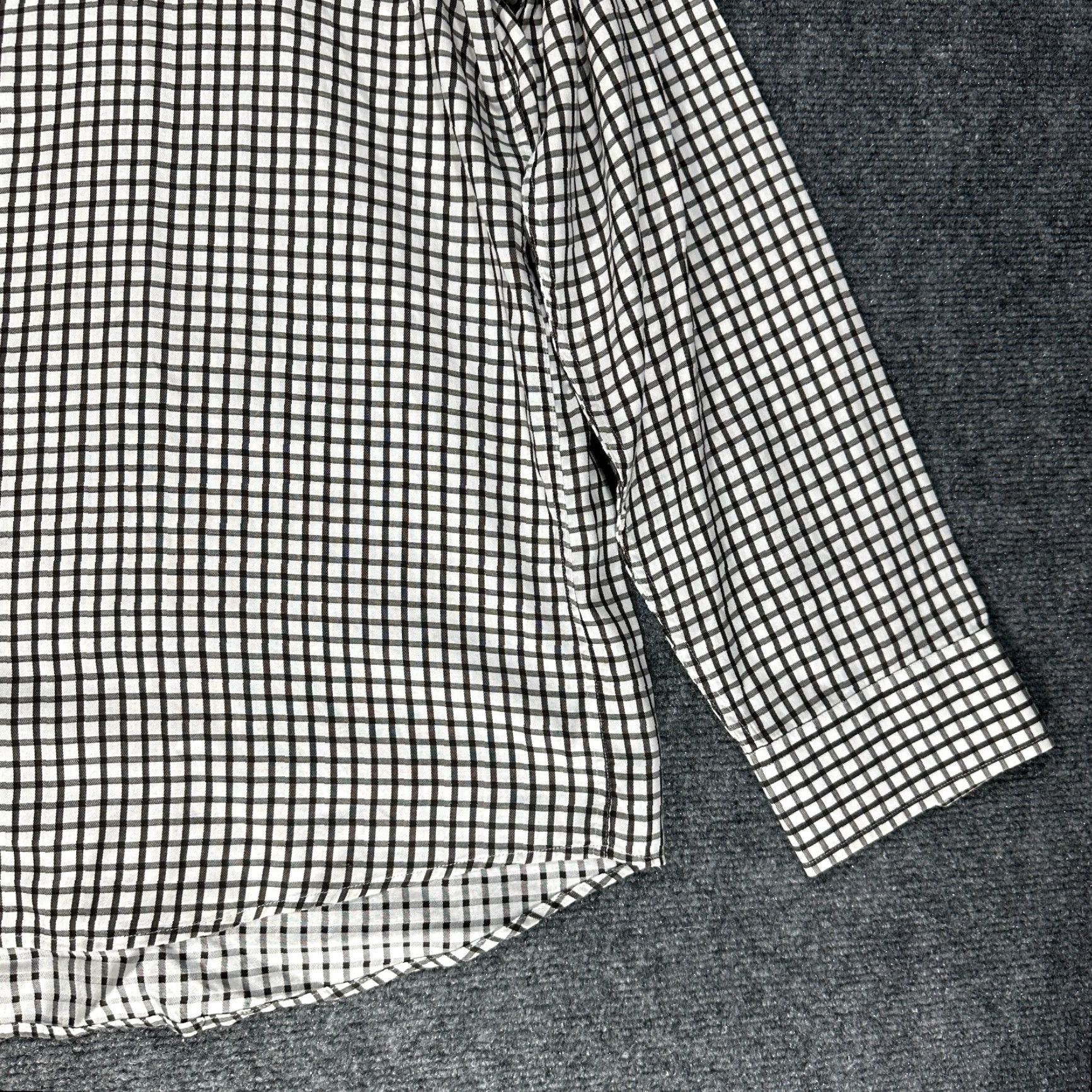 Michael Kors Michael Kors Shirt Mens XL Button-Up Brown White Check Cotton Long Sleeve Size US XL / EU 56 / 4 - 3 Thumbnail