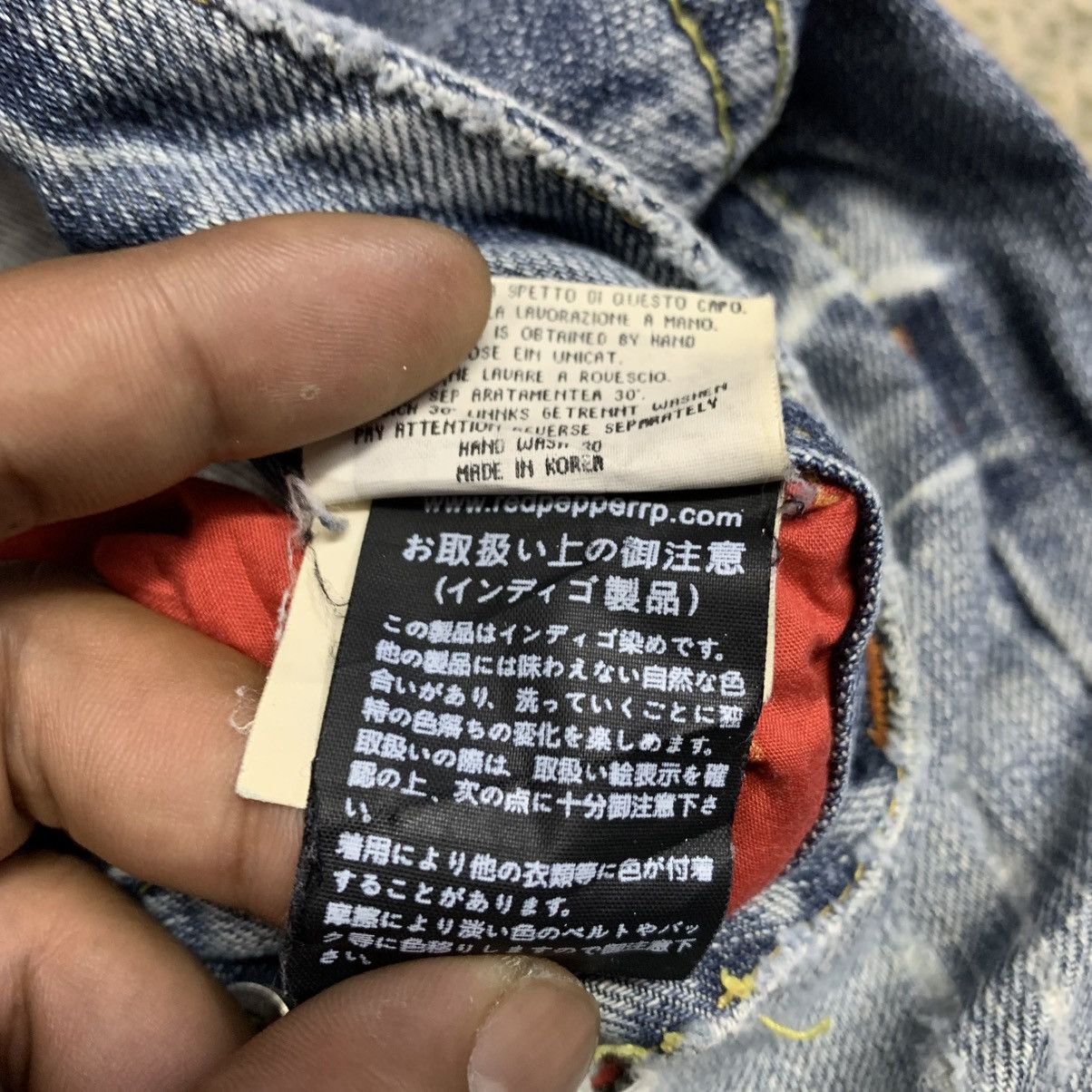 If Six Was Nine Red Pepper Red Label Clawmark Distressed Fade Studded Jean Size US 31 - 17 Thumbnail