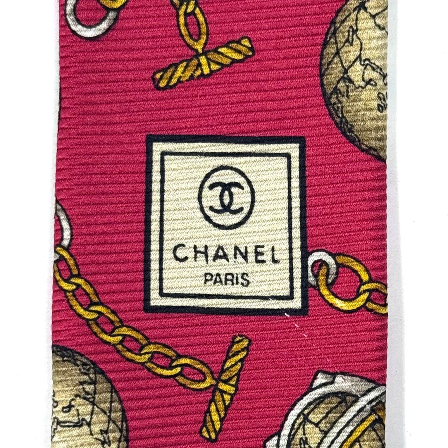 Chanel Chanel Globe Pattern Tie Size ONE SIZE - 4 Thumbnail