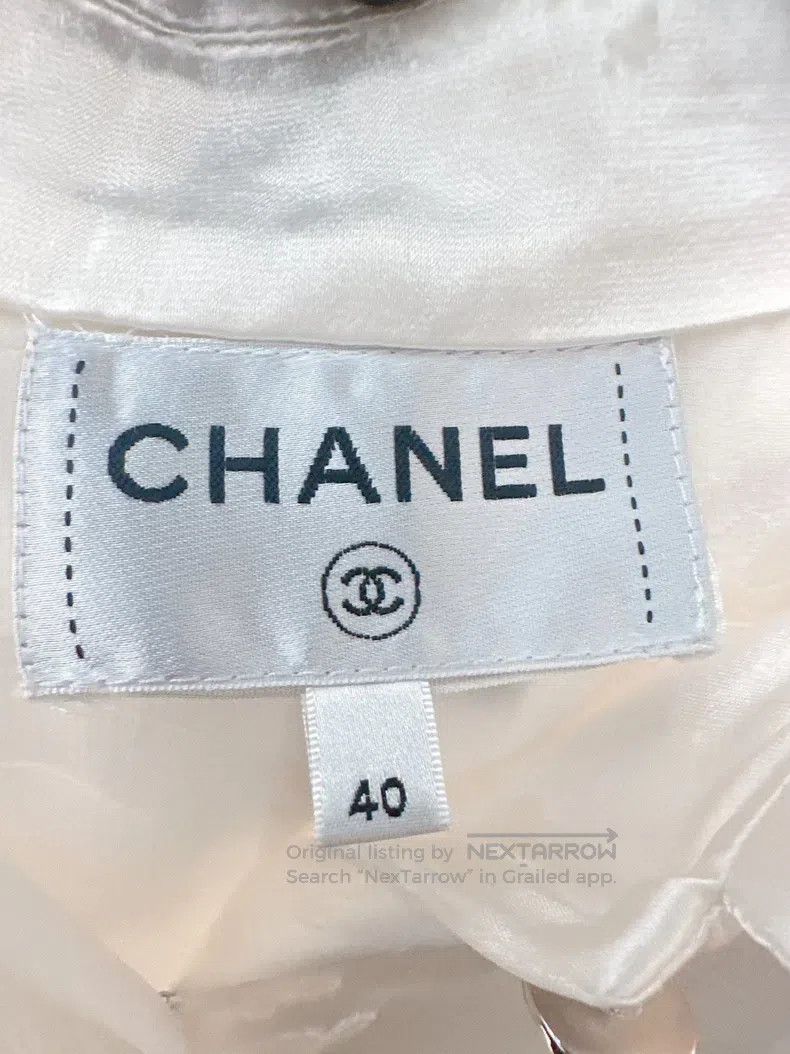 Chanel Chanel White silk jacket Size S / US 4 / IT 40 - 3 Thumbnail