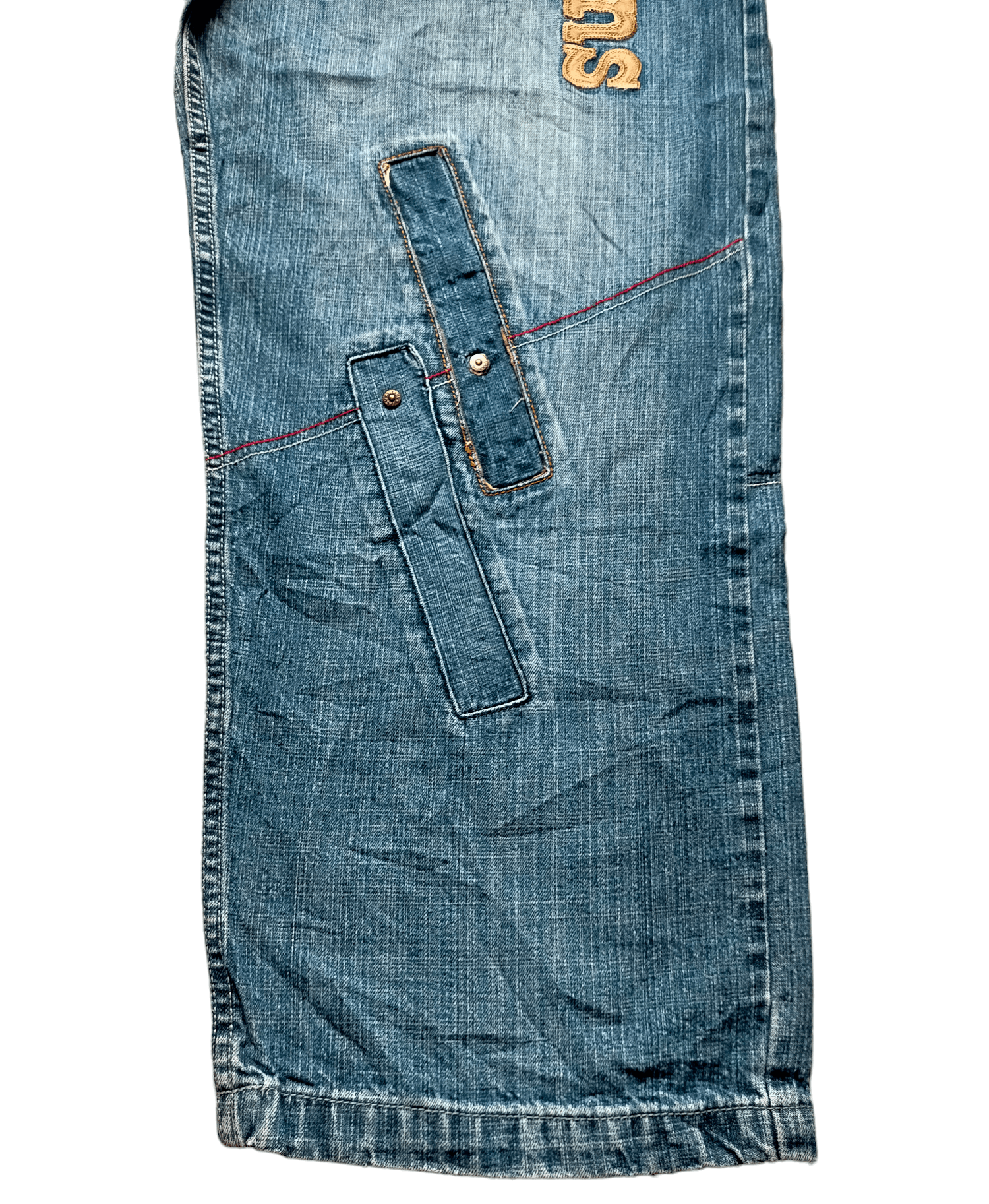 Japanese Brand Paco Jeans Patchwork Embroidered Baggy Jeans Size US 37 - 8 Thumbnail
