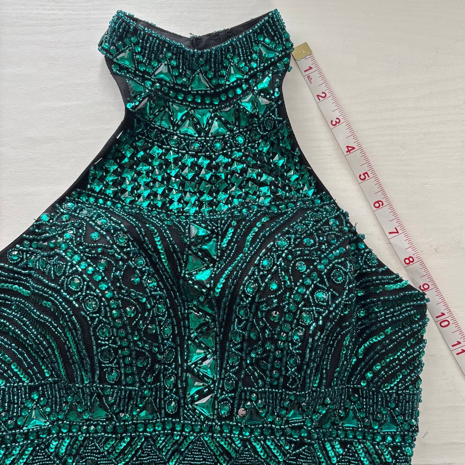 Milano Formals Emerald Sequin Halter Prom Dress 2 - wpequipmentugltd.com
