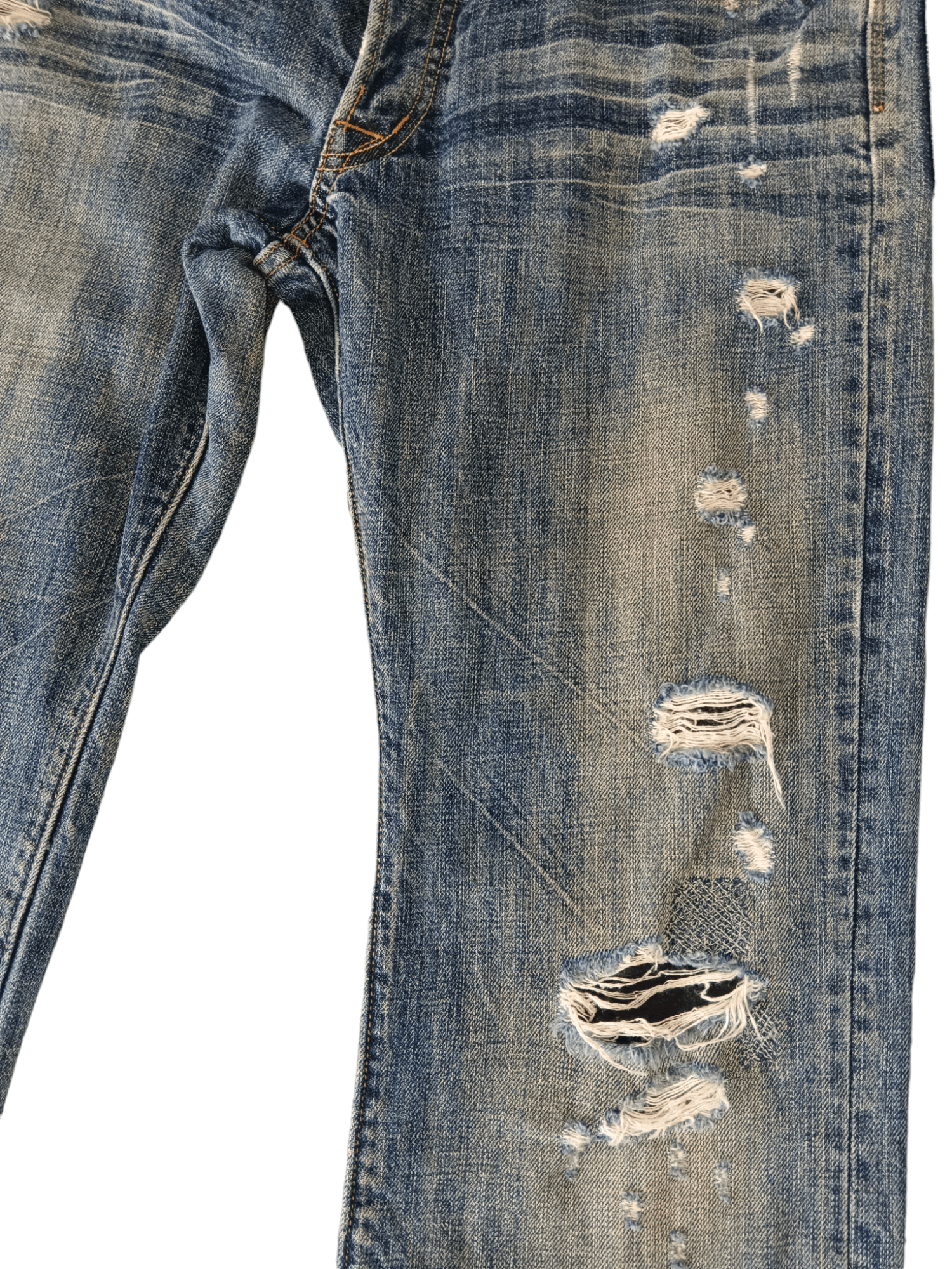 If Six Was Nine × Japanese Brand × Tornado Mart Bartack Seditionaries Distress Denim Size US 31 - 5 Thumbnail