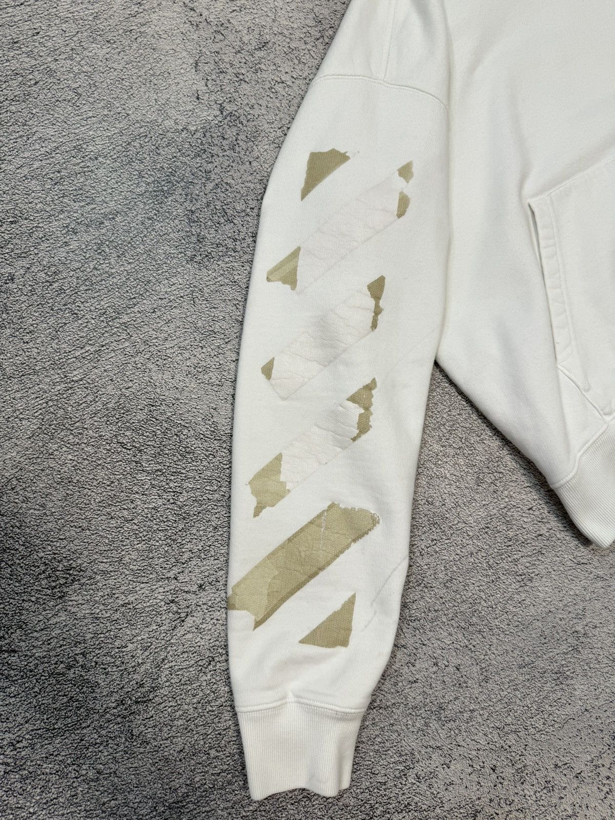 Off-White Off-White Tape Diag Arrows Hoodie White Beige Men S Portugal Size US S / EU 44-46 / 1 - 24 Thumbnail