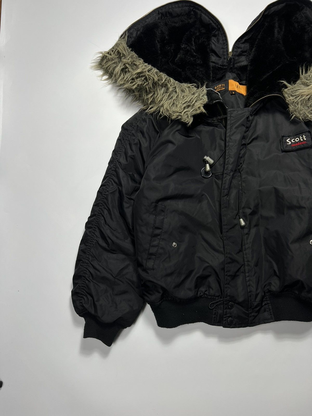 Schott Fur Hood Attached Scott N-2B Cropped Fligh Bomber Jacket Size US S / EU 44-46 / 1 - 3 Thumbnail
