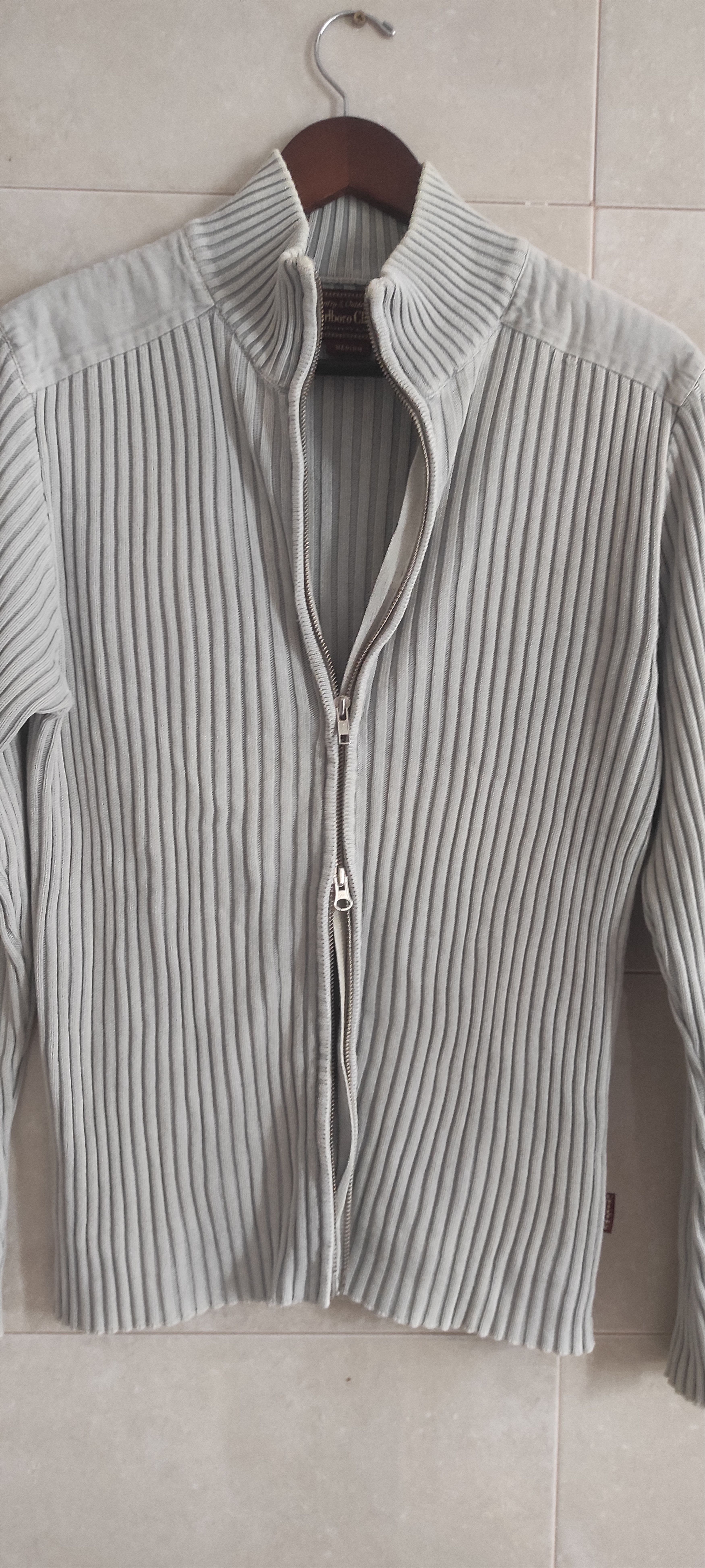 Marlboro Marlboro Classic Y2K Knit Rib Striped Zip Up Sweater Size US M / EU 48-50 / 2 - 10 Thumbnail