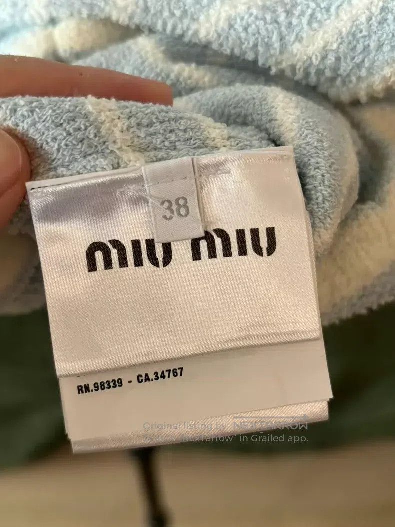 Miu Miu Miu Miu 38 Striped sky blue sweater short sleeve Size M / US 6-8 / IT 42-44 - 4 Thumbnail