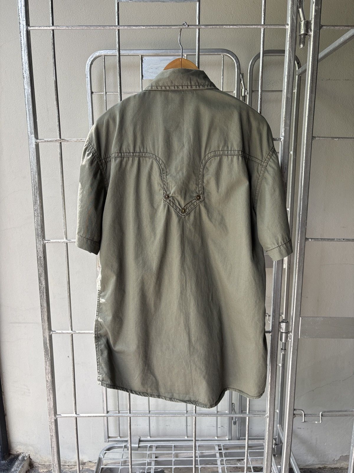 Japanese Brand Punk Y2K western olive green shirt Size US M / EU 48-50 / 2 - 7 Thumbnail