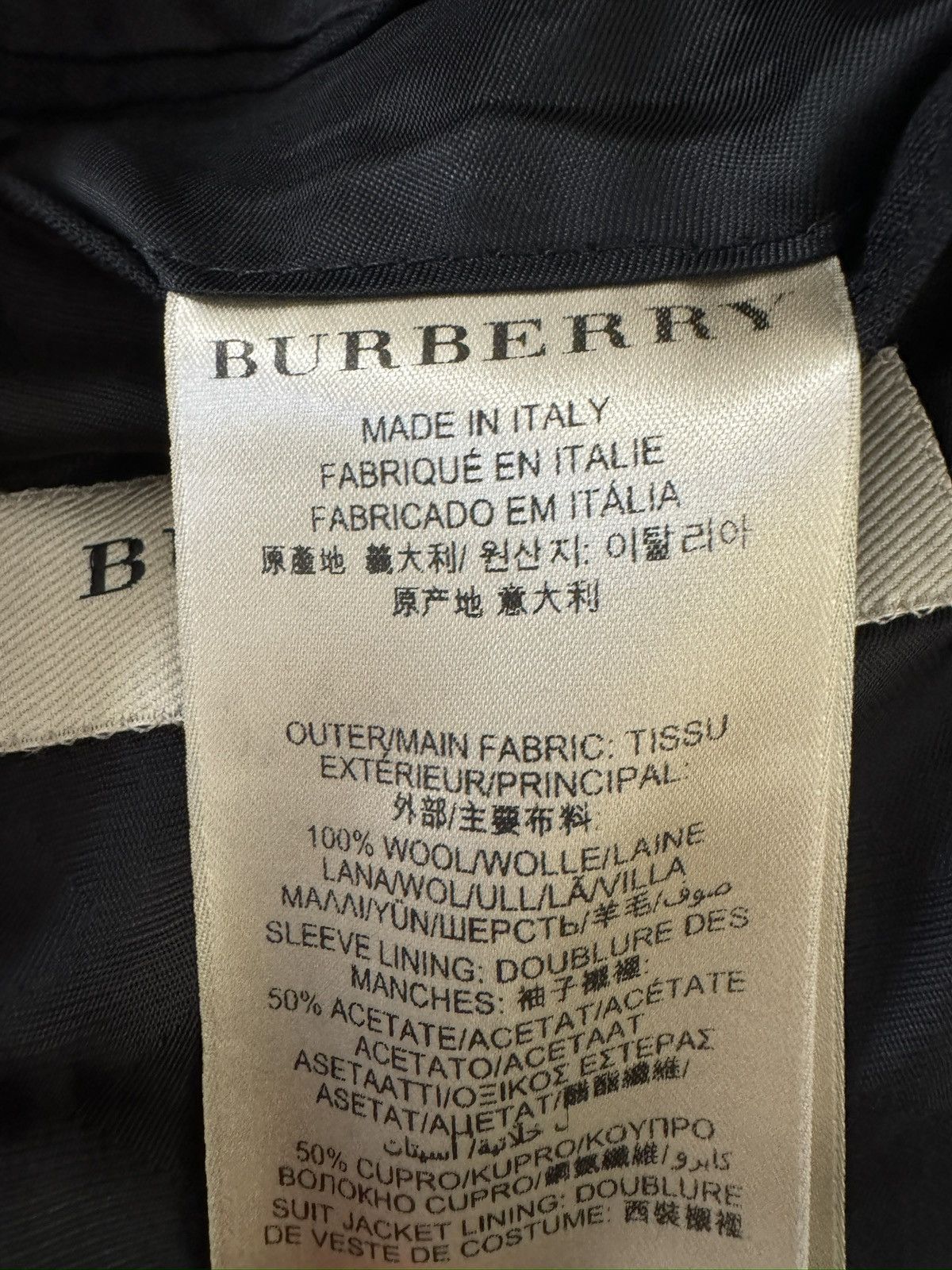Burberry Burberry Made in Italy Black Single Breasted Wool Jacket 40S Size 40S - 17 Thumbnail