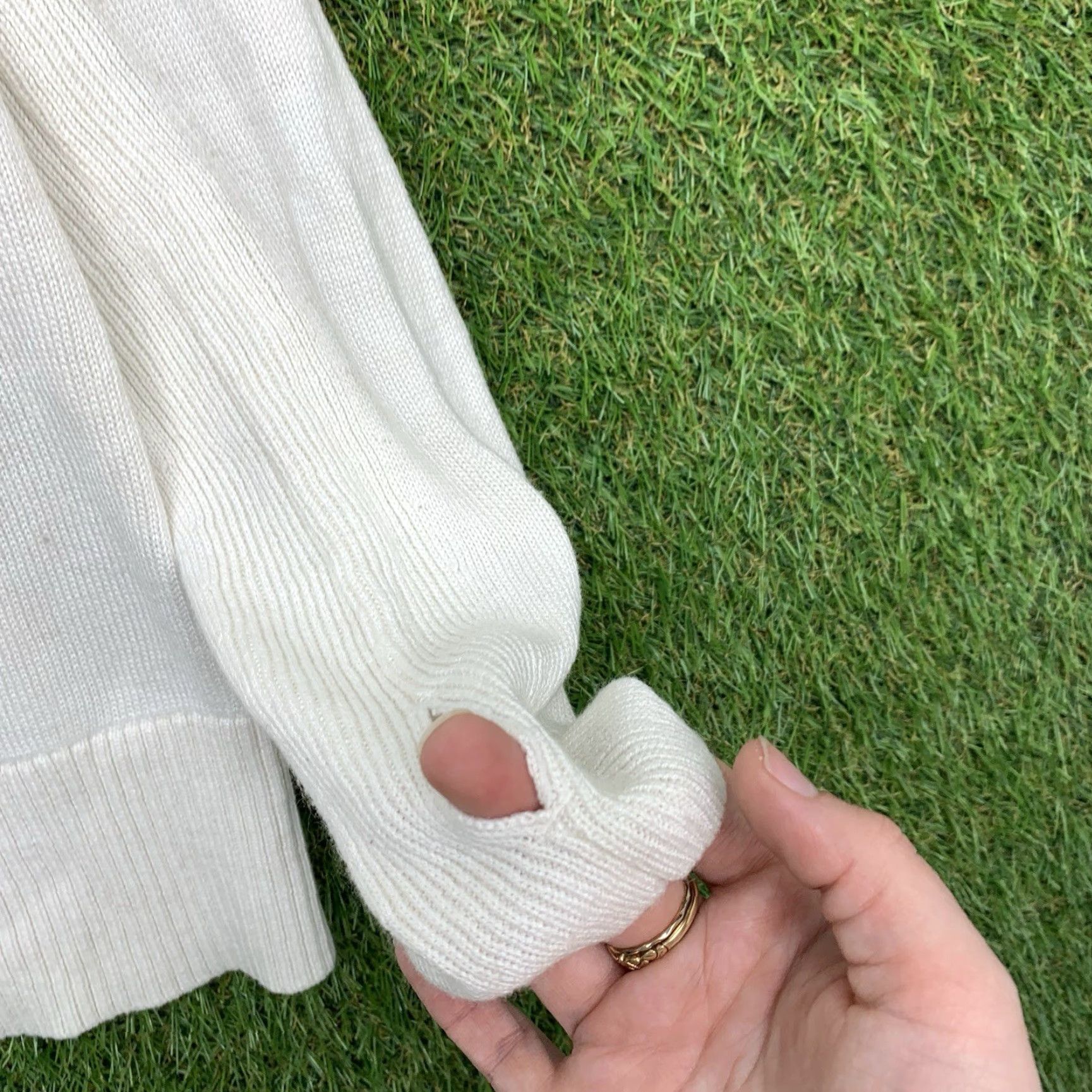 Lululemon Lululemon Cardigan To & Flow Wrap Ribbed Open Neck Long Sleeve Womens 6 White Size M / US 6-8 / IT 42-44 - 5 Thumbnail