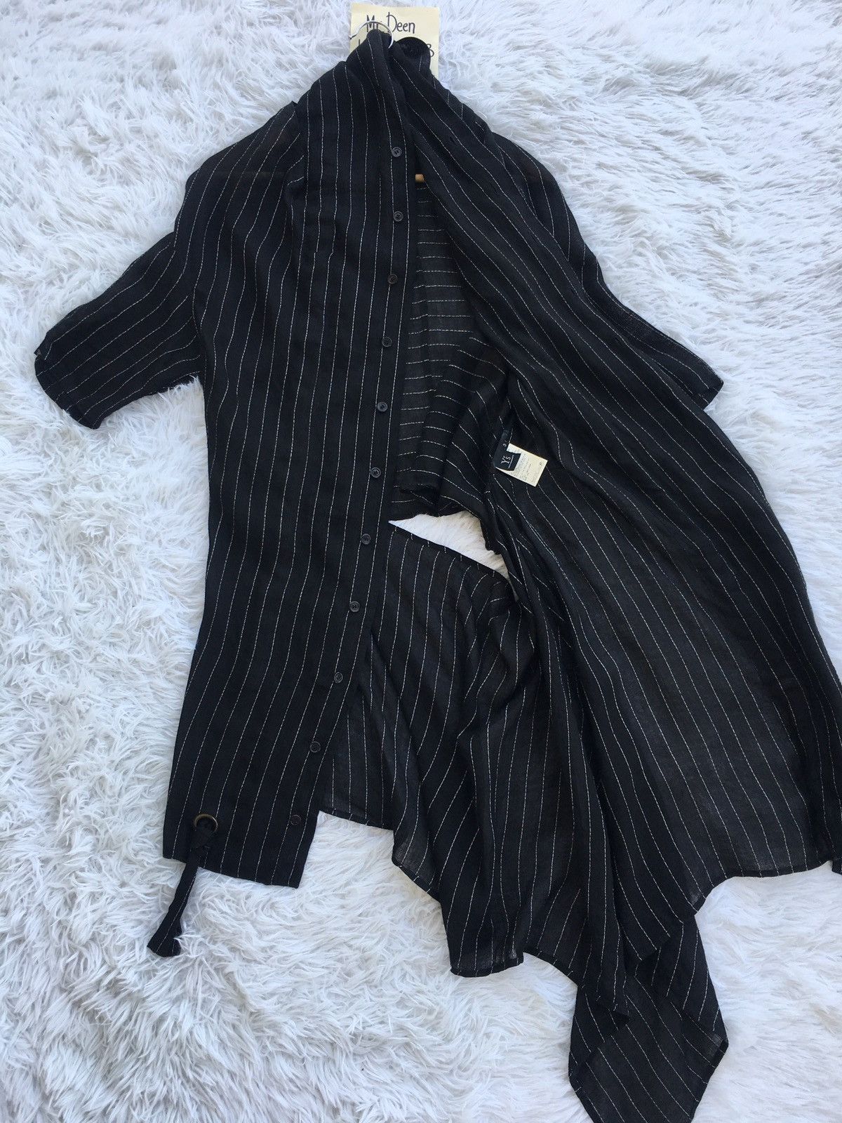 Yohji Yamamoto Rare Vintage Y’s Yohji Yamamoto Linen Stripes Cardi Size US M / EU 48-50 / 2 - 8 Thumbnail
