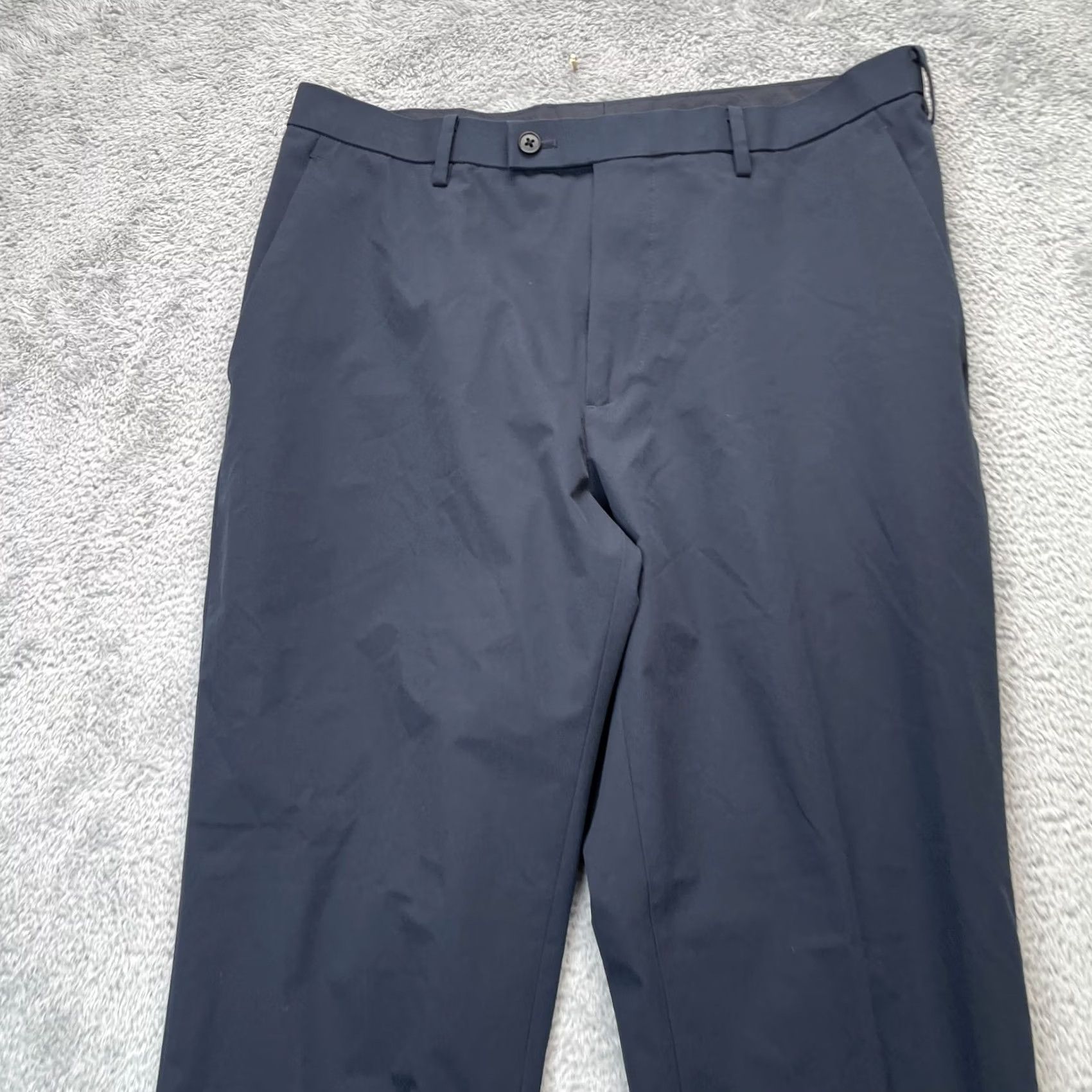 Uniqlo Uniqlo Pants Mens 33x34 Blue AirSense Dress Straight Leg Office Wear Business Size US 33 - 4 Thumbnail
