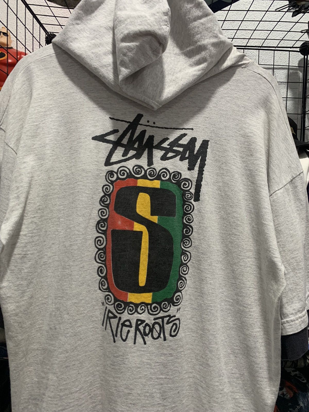 Stussy × Vintage Vintage 90’s Stussy Irie Roots Rasta Hoodie Size US XL / EU 56 / 4 - 4 Thumbnail