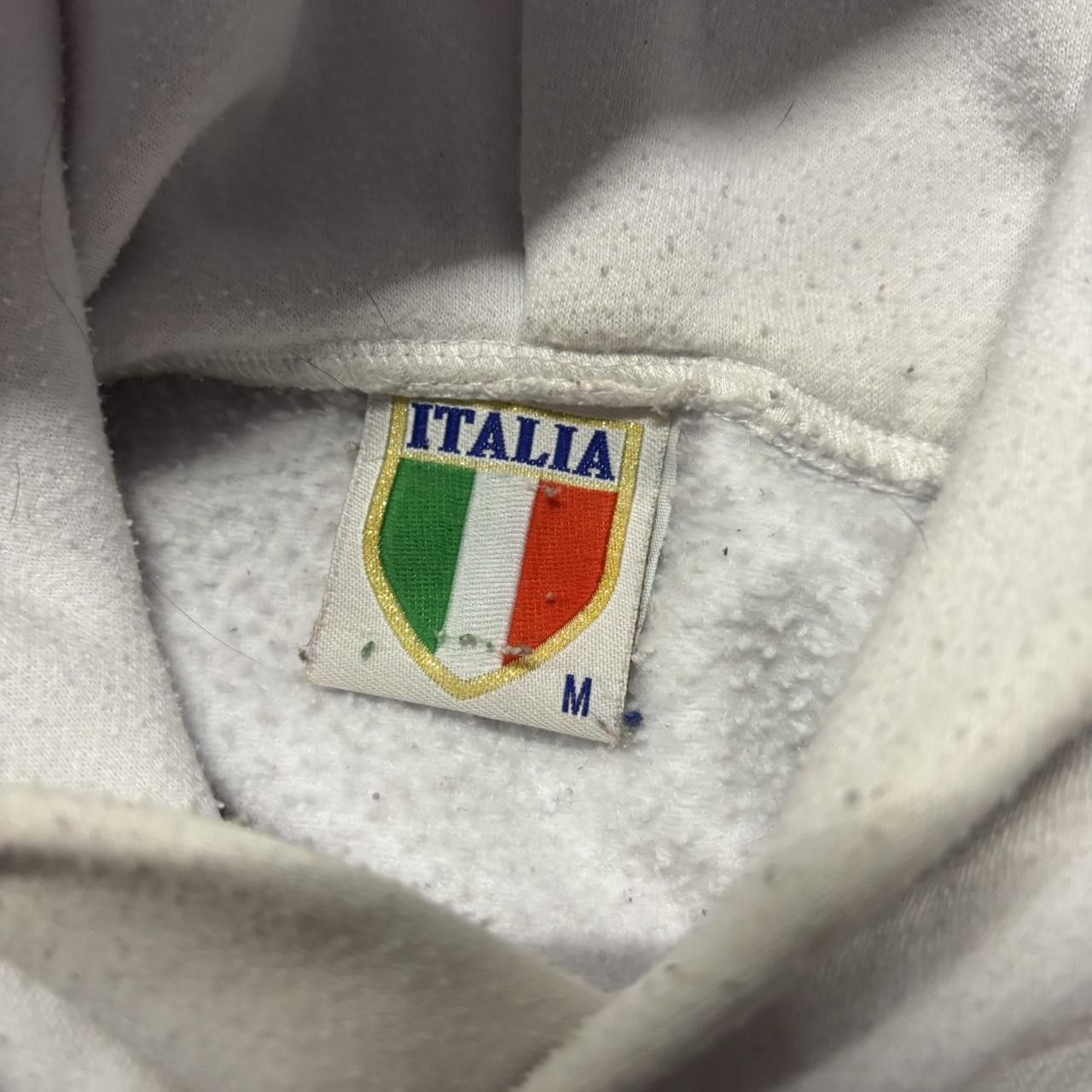 Japanese Brand × Vintage Crazy Vintage Y2K/2000s Cute White “I Love Italia” Cropped Hoodie! Size M / US 6-8 / IT 42-44 - 4 Thumbnail