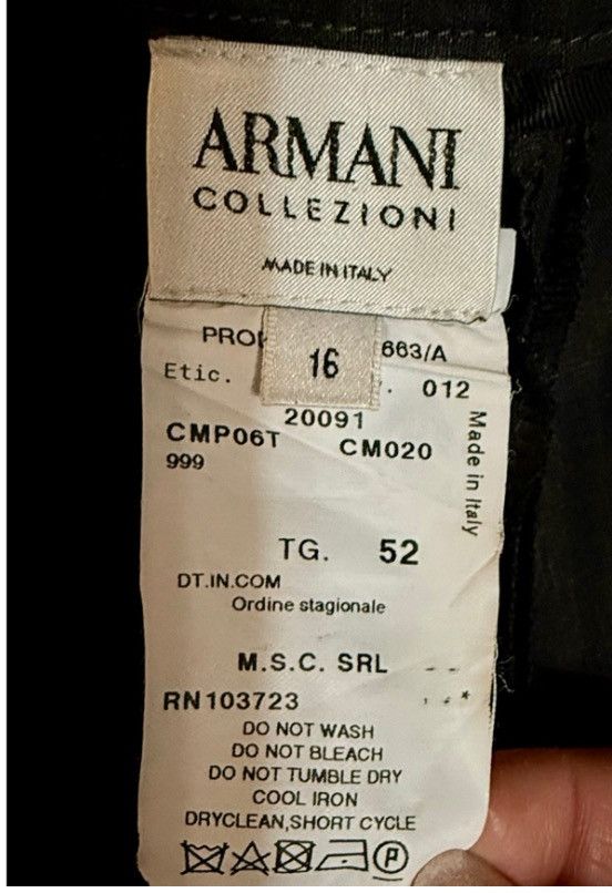 Armani Collezioni Armani Collezioni Black Linen Wide-Leg Trousers - Size 16 Size 38" / US 16 / IT 52 - 4 Thumbnail
