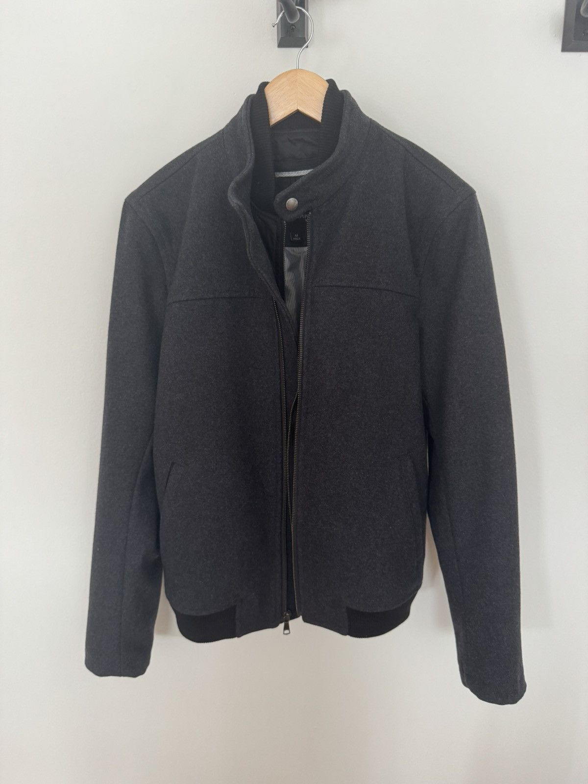 Banana Republic Banana Republic Wool Bomber Jacket – Charcoal – Men’s Medium Size US M / EU 48-50 / 2 - 2 Thumbnail