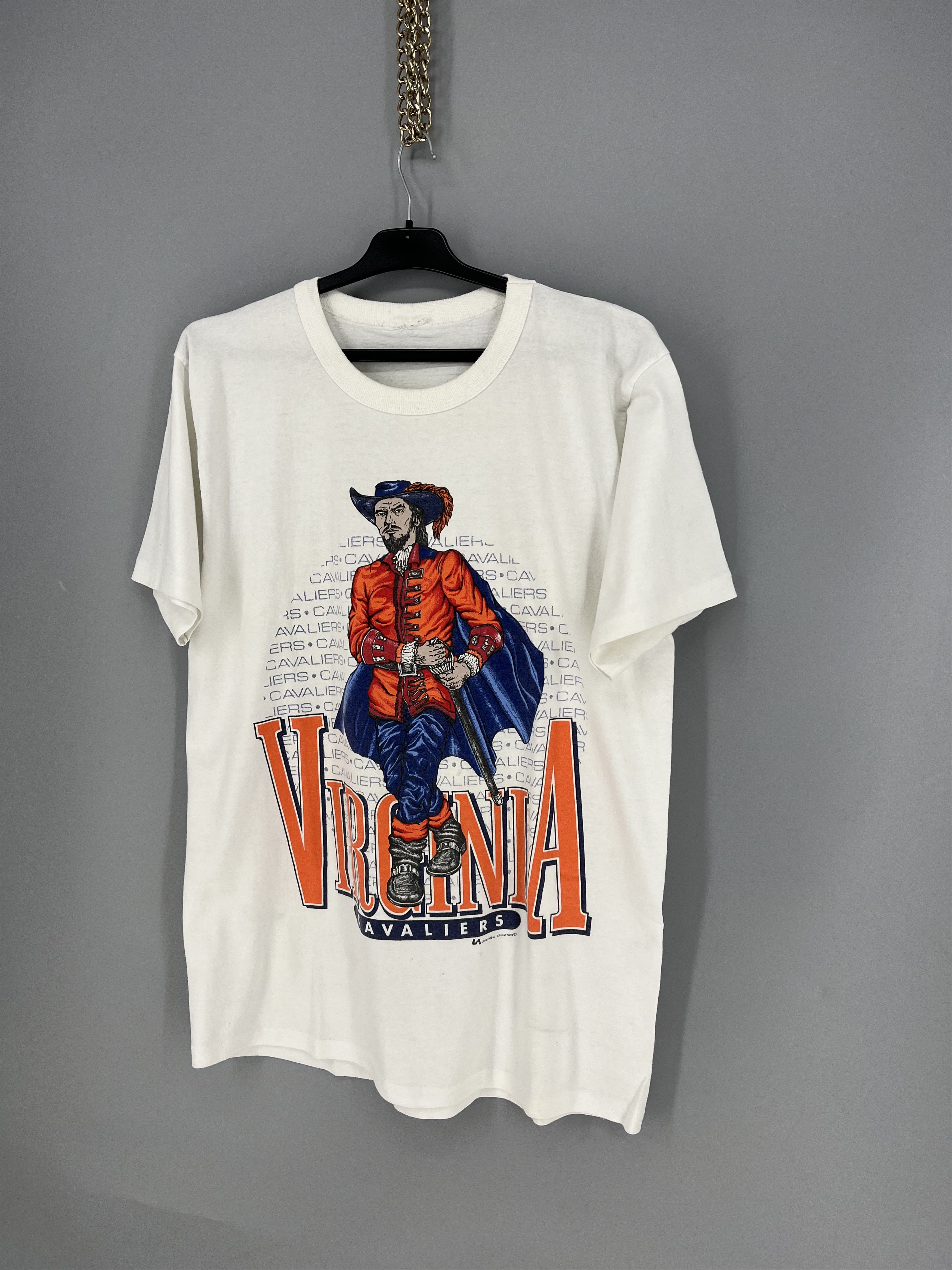 Vintage Vintage 90s UVA Cavaliers Single Stitch T-Shirt Size US M / EU 48-50 / 2 - 3 Thumbnail
