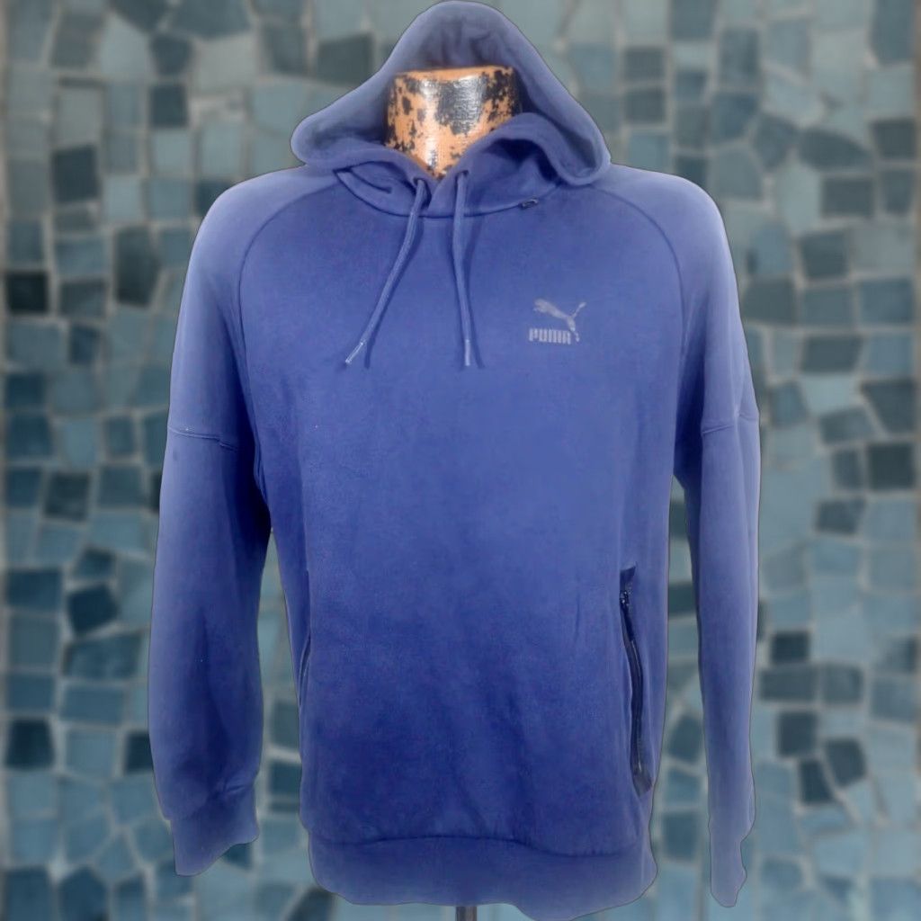 Puma VINTAGE PUMA Navy Blue Huge Spell Out Logo Pullover Hoodie Sweatshirt Mens M Navy Pullover Hoodie Logo 90s/2000s Mens Clothing Size US M / EU 48-50 / 2 - 1 Thumbnail