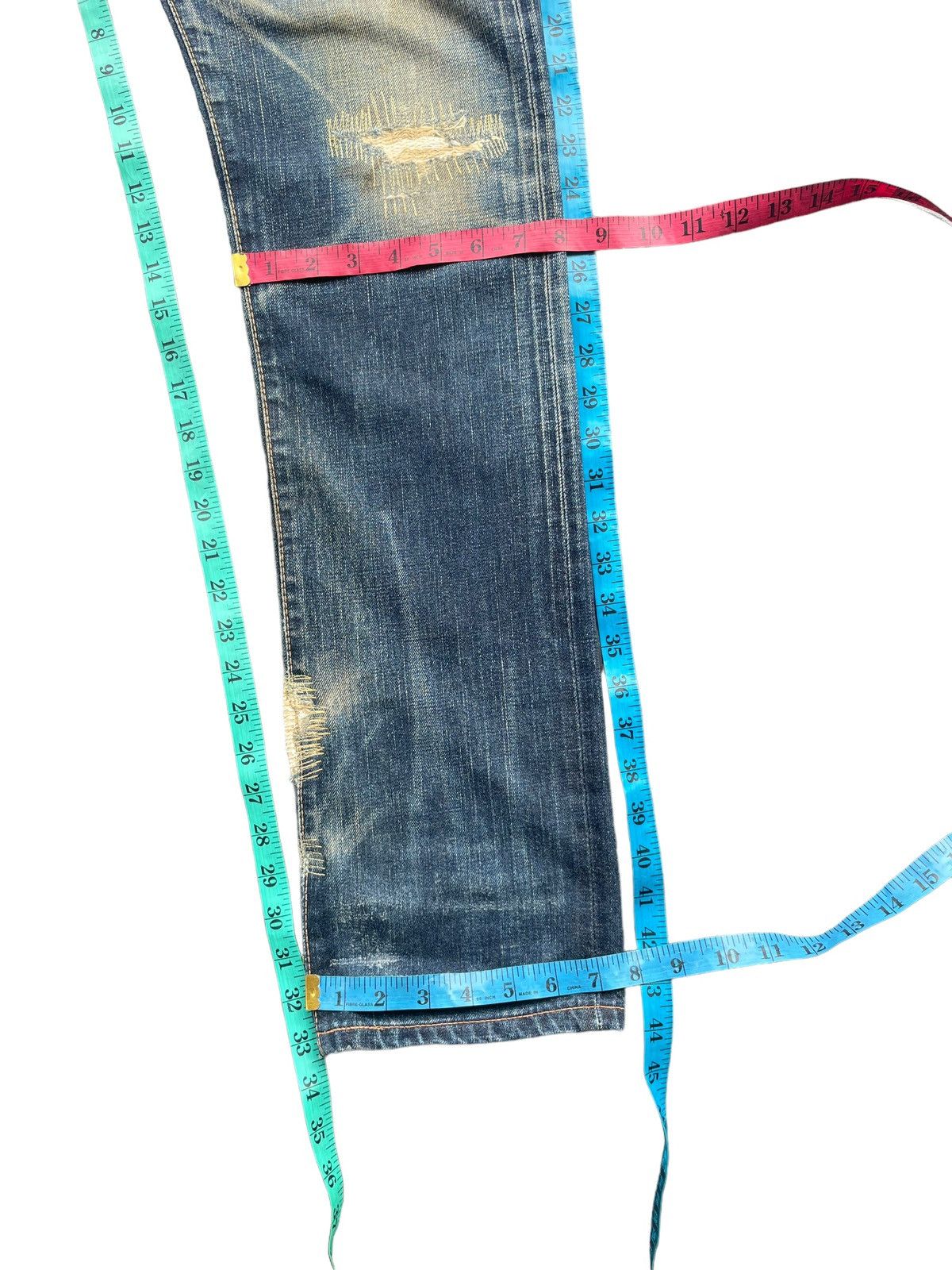 Edwin × Vintage Vintage Edwin 505zxx Selvedge Distressed Denim Size US 32 / EU 48 - 18 Thumbnail