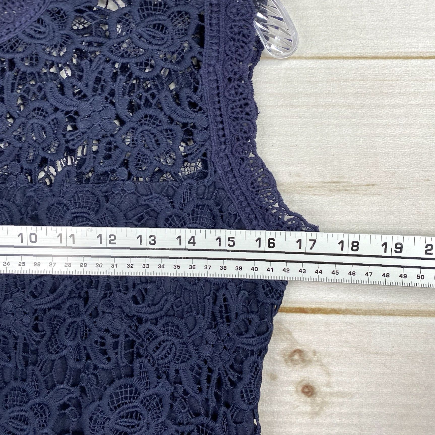 Nanette Lepore Nanette Lepore Top Womens S Blue Lace Sleeveless Mock Neck Lined Crochet Floral Bohemian Party/Cocktail, Wedding, Casual Shirt, Regular Women, Blue, S Size S / US 4 / IT 40 - 6 Thumbnail
