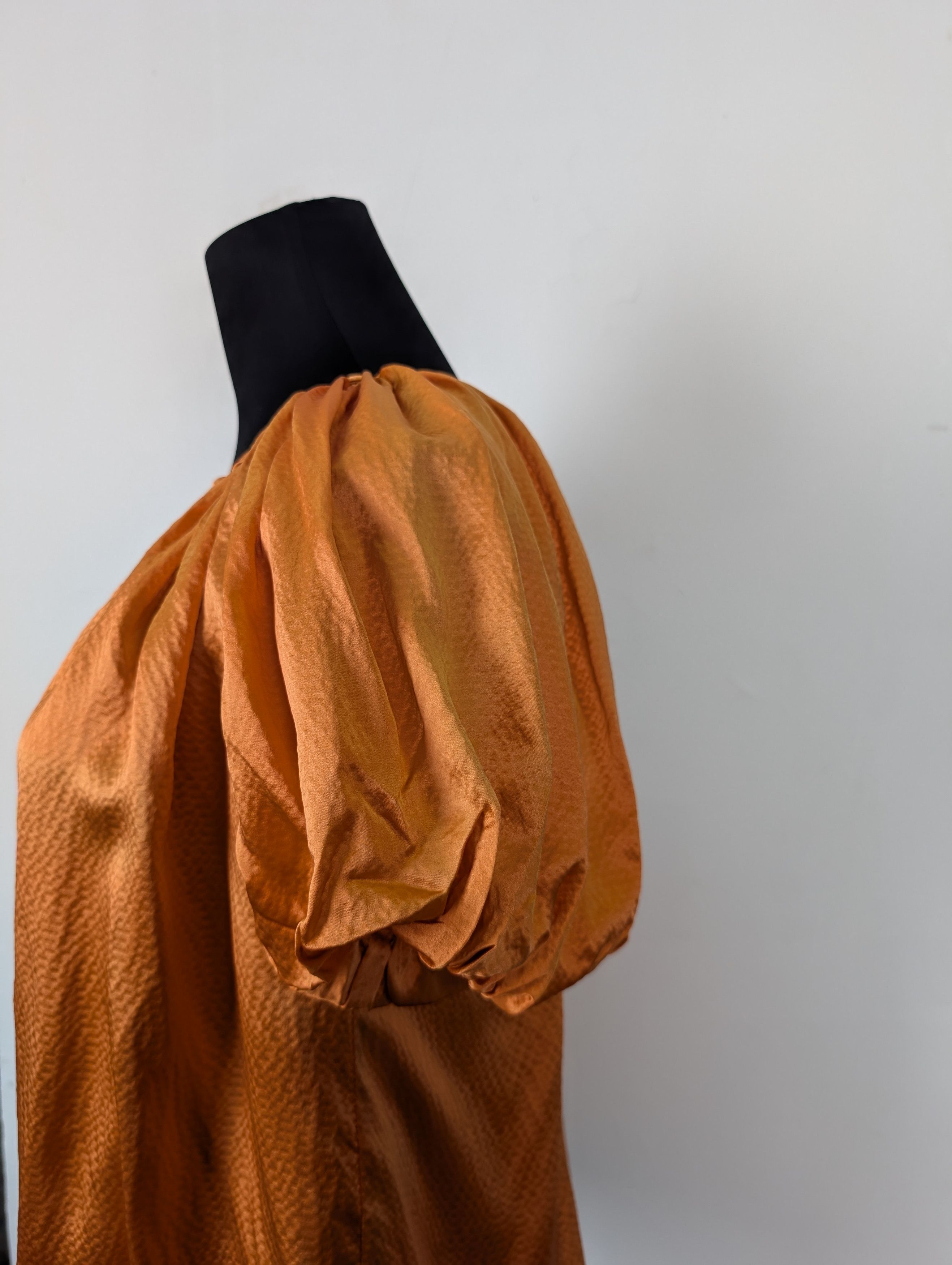 3.1 Phillip Lim 3.1 Philip Lim Orange Puff Shoulders Top Size XS / US 0-2 / IT 36-38 - 4 Thumbnail