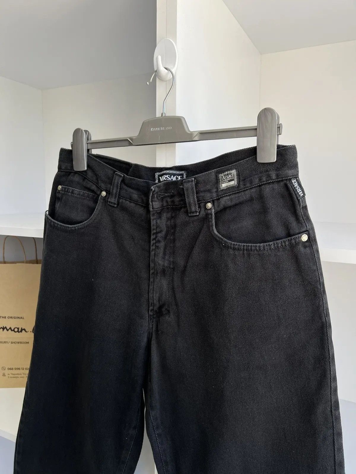 Versace × Versace Jeans Couture × Vintage Vintage Versace Jeans Couture black pants Size US 36 / EU 52 - 3 Thumbnail