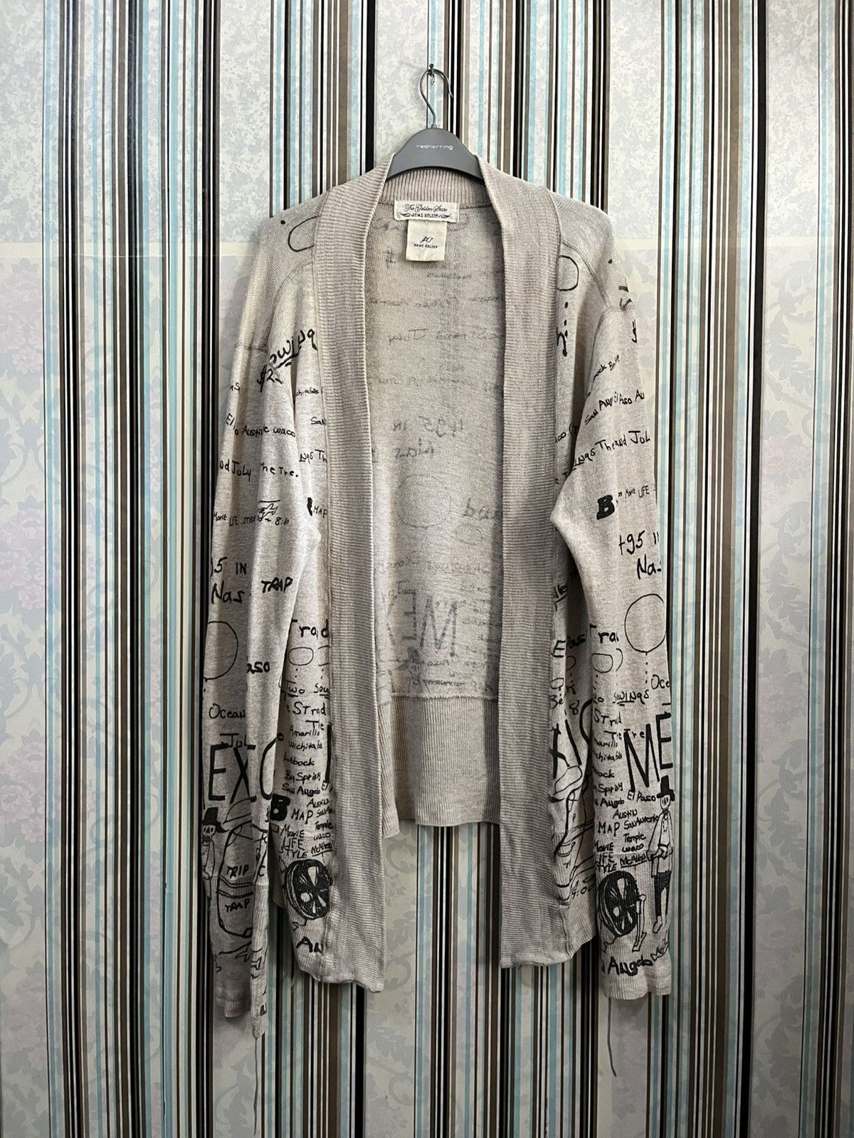 Remi Relief 2000s hand-written cardigans arts culture travel #I Size L / US 10 / IT 46 - 1 Thumbnail