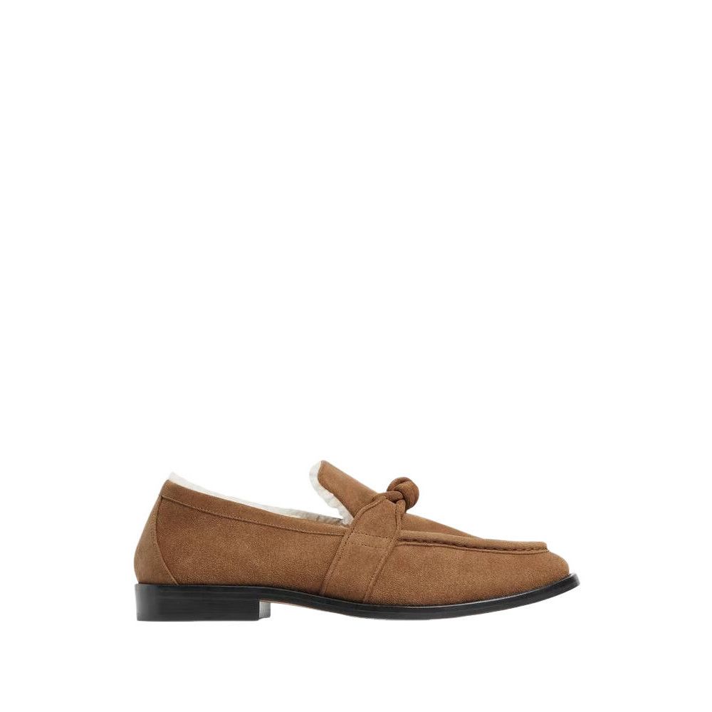 BOTTEGA VENETA Astaire $1200 Caramel/Popcorn Suede Loafers N
