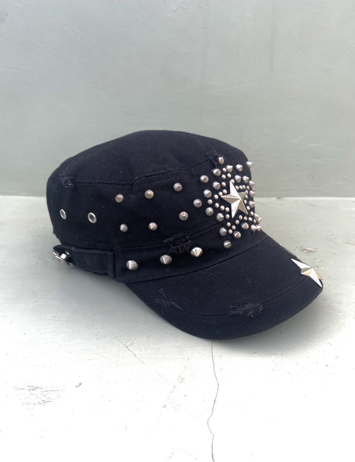 If Six Was Nine 2000s EGOIST punk big star studded ifsix patrol hat Size ONE SIZE - 4 Thumbnail
