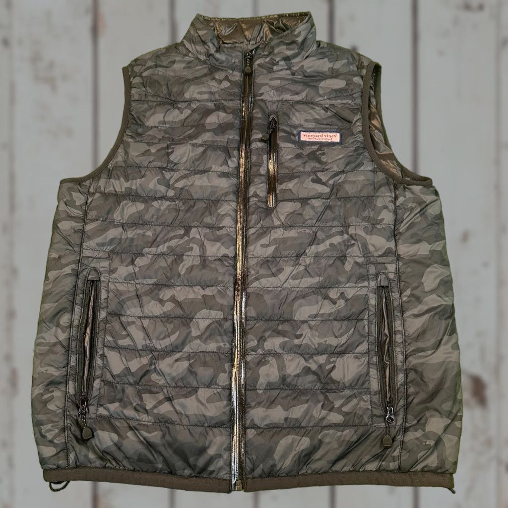 Vineyard Vines Vineyard Vines Performance Puffer Womens Small Martha's Spell Out Whale Full Zip Vest Size S / US 4 / IT 40 - 1 Thumbnail