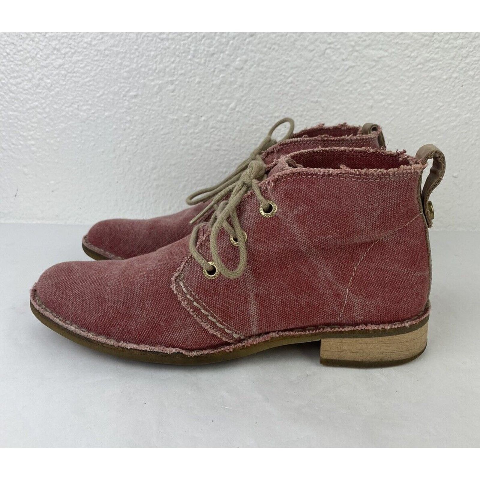 Other Bussola Sevilla Canvas Chukka Raw Fringed Ankle Boots 38 Size US 8 / IT 38 - 2 Thumbnail