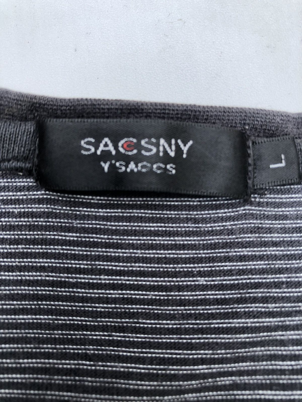 Yohji Yamamoto Vintage SacsnyYsaccs Patchwork by Yohji Yamamoto Stripe Size US L / EU 52-54 / 3 - 6 Thumbnail