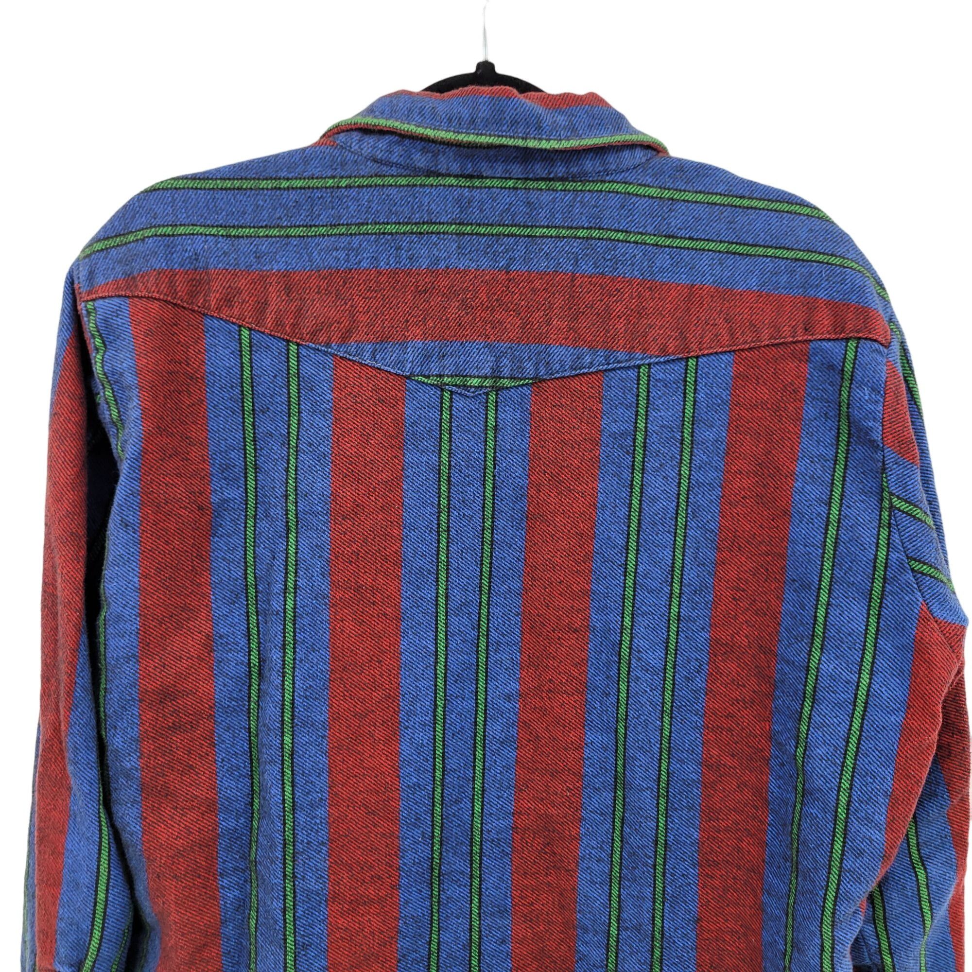 Vintage Vintage Western Striped Pearl Snap Flannel Shirt XL Outdoor Size US M / EU 48-50 / 2 - 9 Thumbnail