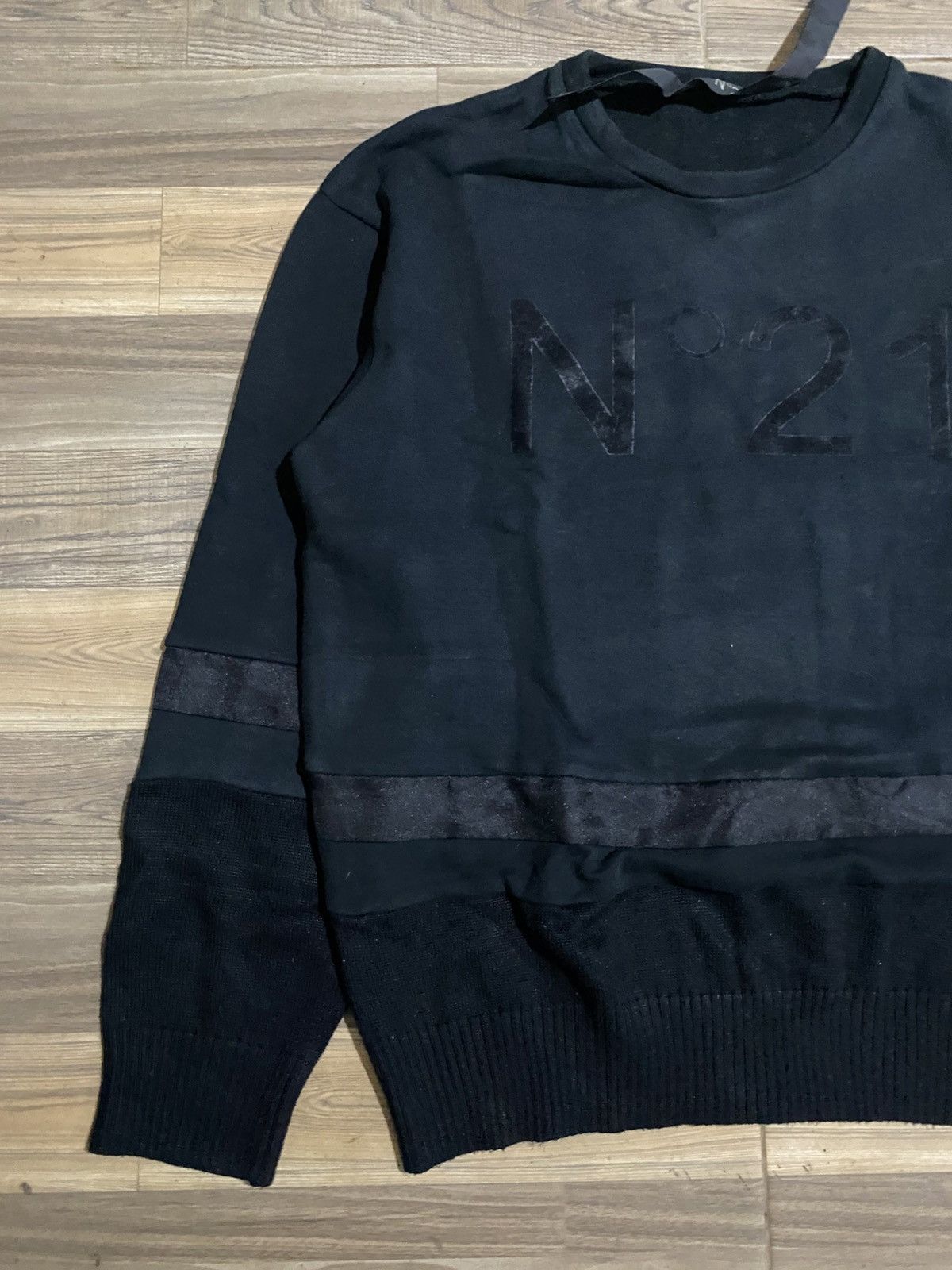 Alessandro Dell'acqua × N21 ALESSANDRO DELL’ACQUA N21 SWEATSHIRT BLACK ON BLACK UNISEX Size US L / EU 52-54 / 3 - 2 Thumbnail