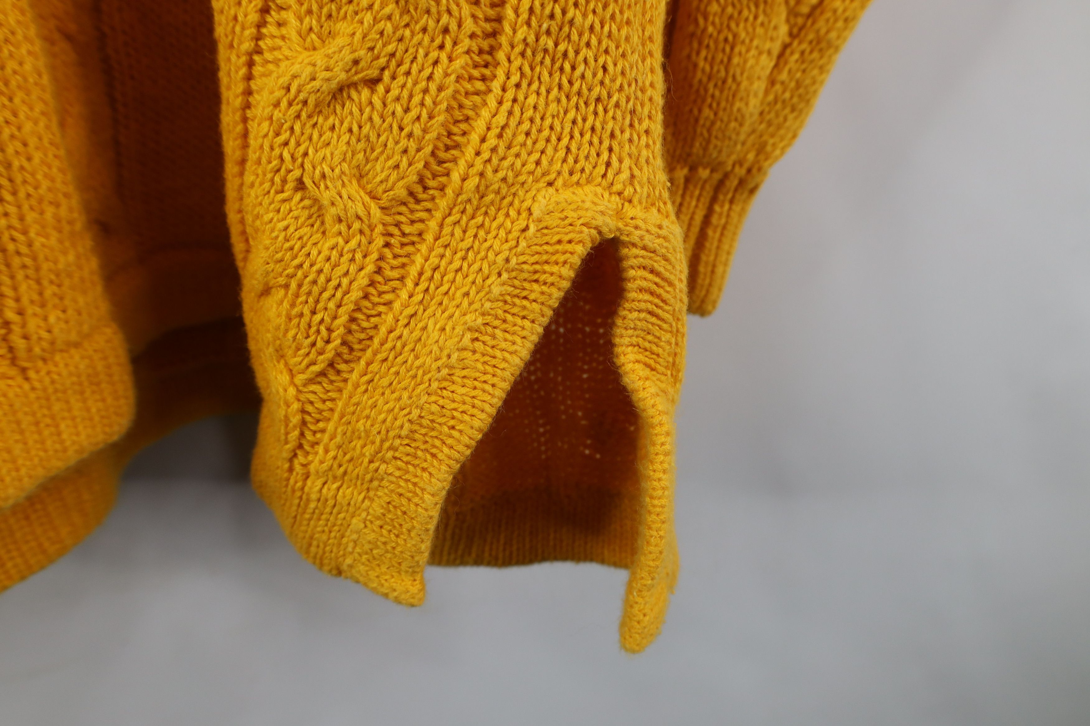 Vintage Vintage 90s Streetwear Chunky Cable Knit Sweater Yellow Size M / US 6-8 / IT 42-44 - 9 Thumbnail