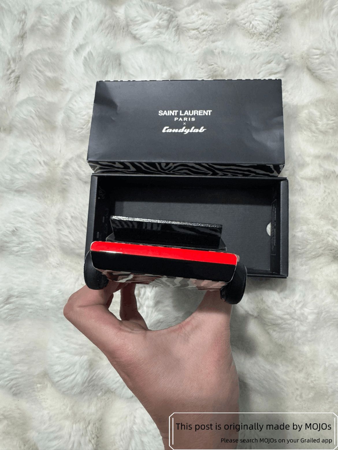Saint Laurent Paris Saint Laurent Paris Zebra Pattern Wood Car Model Size ONE SIZE - 6 Thumbnail