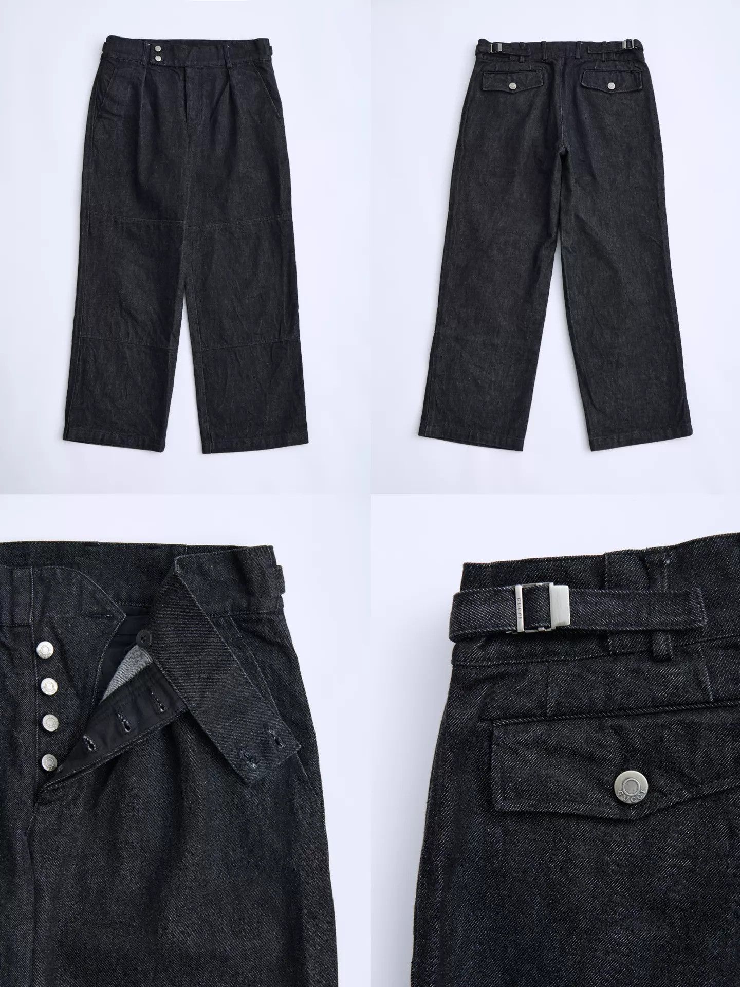 Gucci GUCCI 98SS TOM FORD Washed Men’s Jeans Metal Buckle Belt Size US 28 / EU 44 - 8 Thumbnail
