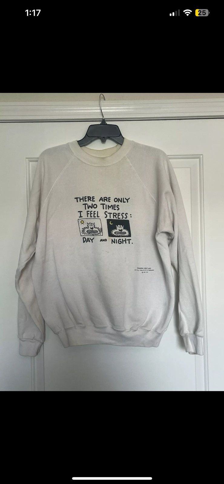 Hanes × Vintage Vintage 80s Stress Aniexty Funny Cat Women’s XL Size XL / US 12-14 / IT 48-50 - 1 Thumbnail